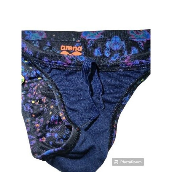 Women's Arena Training BIKINI BOTTOM Swimming Size 26 Tie Dye Purple Mango NEW - Picture 9 of 12